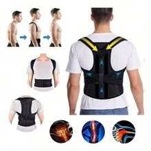 Corrector Postural Anti Joroba Para Hombres Y Mujeres - Negro - Ver 4