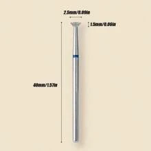 1个指甲钻头，用于清洁角质层，碳化钨材质，可去除胶水溢出，旋转式钻头，适用于电动指甲钻机，美甲修脚工具 - 彩色 - 查看 3