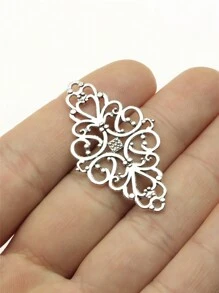 8入組41x25毫米（1.61x0.98英寸）圖案連接器，用於製作耳環的手工DIY珠寶配件