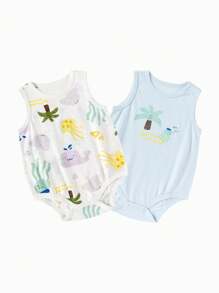 Balabala Newborn Baby Boys Clothes Triangle Suit Two-Piece Set Full  Summer Fresh Cute