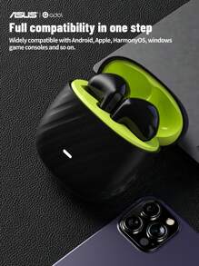 ASUS Asus AS-172 Wireless Earbuds With Microphone Semi-In-Ear Noise-Proof Headphones Headset With Mic Over Ear Compatible With IPhone/Android/Ios