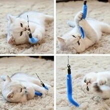 1/10 piezas de lindo gusano mágico de ardilla, juguetes de oruga truco para juegos interactivos, teaser de gato perfecto y fiestas festivas para Mardi Gras y Navidad