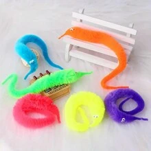 1/10 piezas de lindo gusano mágico de ardilla, juguetes de oruga truco para juegos interactivos, teaser de gato perfecto y fiestas festivas para Mardi Gras y Navidad
