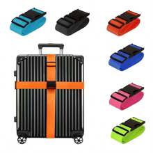 1 件 74 英寸可调节行李带打包带旅行箱塑料带扣行李带，带快速释放配件的行李带旅行女士男士行李带行李打包带行李绳扣旅行飞行商务旅行行李箱背包行李袋