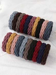 10pcs Mixed Color Hair Ties Elastic Bands For Girl, Strong Ponytail Holders Hair Accessories - Multicolor - View 5