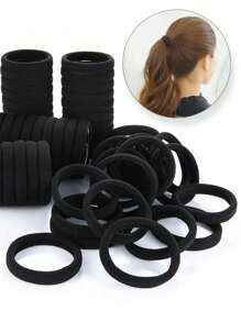10pcs Mixed Color Hair Ties Elastic Bands For Girl, Strong Ponytail Holders Hair Accessories - Multicolor - View 7