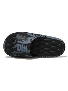 Soft Slippers Unisex Home Slippers Indoor & Outdoor Wear, Black/White, Sizes 48-49, Random Printed Designs