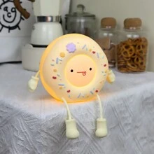 1 Đèn Ngủ Silicon Hình Bánh Donut Dễ Thương, Đèn Ngủ Có Thể Sạc Lại, Trang Trí Để Bàn Cho Phòng Ngủ, Phòng Khách, Phòng Ăn, Bàn Học, Quà Tặng Lễ Hội & Sinh Nhật - ánh sáng trắng ấm áp - Xem 11