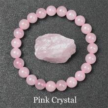 Pulsera de cuentas de piedra natural real de 6/8mm para mujeres, Lapislázuli auténtico, gema de lazurita azul, apatita azul, ágata roja con rayas, cornalina roja, cristal de sodalita, ópalo rosa, piedra de cuarzo rosa, rodanita roja, jaspe rojo, piedra Unakita, ojo de tigre amarillo, jade dorado, obsidiana dorada, obsidiana dorada arcoíris de luz dorada, arenisca azul, radiance de cielo estrellado, piedra de sangre de dragón, pulsera de amatista y piedras naturales de alta calidad, joyería de cristal de Reiki púrpura real original para mujeres y hombres.