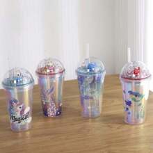 CASAMAX WL Vaso con tapa Domo de plástico 450 ml. / EL COLOR SE ENVÍA AL AZAR / - Multicolor - Ver 1