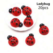 20pcs Resin Daisy Sunflower Bee Ladybugs Mixed Embellishments Flatbacks Cabochons For Scrapbooking DIY Crafts Home Decoration Summer, School