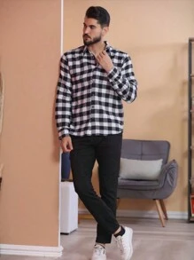 Men Shirts - Black and White - View 1
