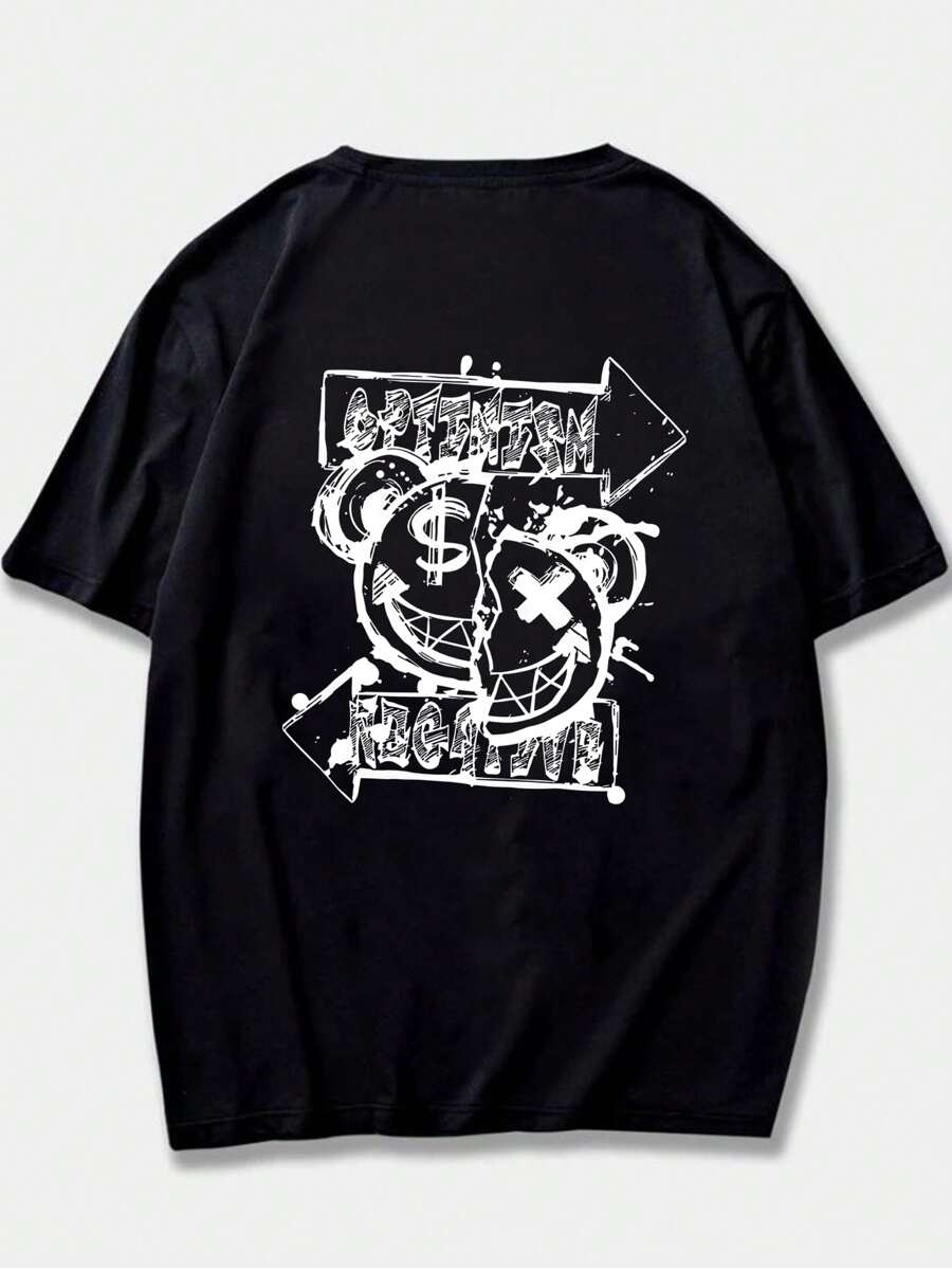 Men T-Shirts - 黑色 - 查看 1