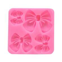 1pc Christmas Bowknot Silicone Mold, Candle Mold, Soap Mold, Resin Molds, DIY Soft Pottery Clay Drop Glue Decorative Mold, Candle Molds, Hand Decorative Art Tools - Pink - View 6
