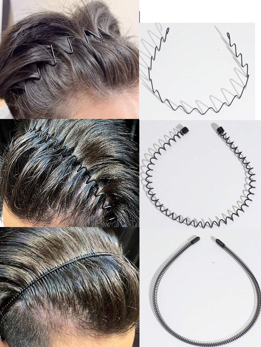 3pcs/Set Men Sports Wave Headband Hairbands Gym