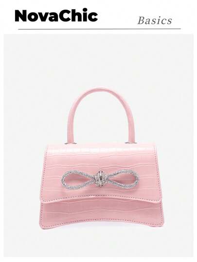 Mini Rhinestone Decorated Handheld Crossbody Bag Valentines