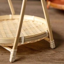 1 pieza Estante de almacenamiento de bambú de 1/2/3 niveles para bocadillos, pasteles y fiestas, adecuado para fiestas de compromiso y banquete, estante portátil para restaurante