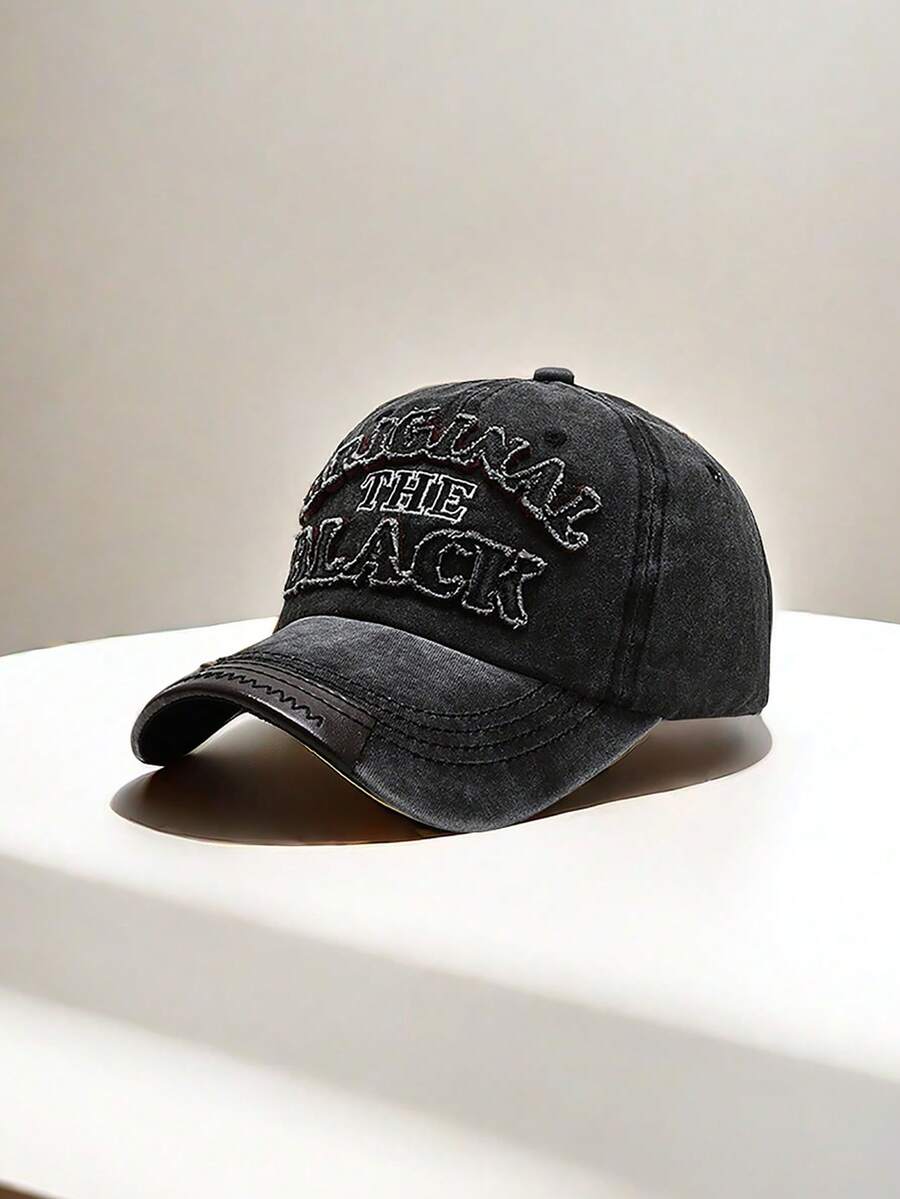 1 Chữ Thêu Mũ Bóng Chày Cổ Điển Giặt Denim Đau Khổ Mũ Bố Mũ Thể Thao Chống Nắng Hip Hop Cổ Điển Vintage Đau Khổ Giặt Denim Mũ Bóng Chày Mũ Bóng Chày Nam Nữ Đường Phố Đa Năng Thêu Chữ Cong Vành Mũ Bóng Chày Unisex Rửa Đau Khổ Vintage Khẩu Hiệu Vui Nhộn In Bóng Chày - màu đen - Xem 1