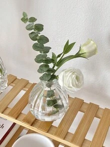 1pc Glass Bud Vase - Mini Retro Vase, Used For Wedding Decoration, Family Dining Table Flower Decoration, Spring/Summer Decoration Gifts Birthday Graduation