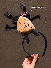 Lindo aro de cabello de muñeco de dibujos animados gracioso y colorido de 1/2 piezas - Multicolor - Ver 14