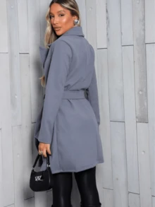 Women Winter Coats - 灰色 - 查看 2