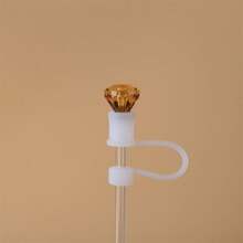 1pc/2pcs/6pcs Rhinestone Straw Cap, Suitabl E For Cups 30oz And 40oz, Dustproof Silicone Straw Caps, Reusable Straw Cover For 10mm (0.4in) Straws, Cup Accessories