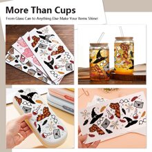 NJCHARMS 1pc Men Pattern UV DTF Cup Stickers, Waterproof Sticker Pack For Decorating Mugs, Cups, Bottles, School Supplies, Etc, Arts Crafts, DIY Art Supplies
