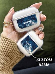 1pc Custom Name Wireless Headphones Case, Personalized Name Wireless Headphones Cover, Custom Engraved Name Monogram Wireless Headphones Case, Personalized Name Wireless Headphones Case, Anniversary Gift, Birthday Gift, Mother's Day Gift, Father's Day Gift, Best Friend Gift, Gift For Mom/Dad, Gift For Girlfriend/Boyfriend, Gift For Friend