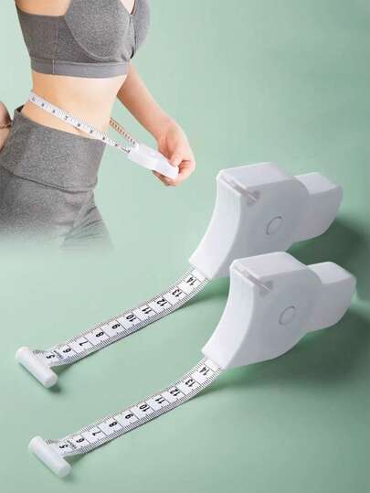 Fita métrica retrátil com alça, 1 peça, uma ferramenta de medição portátil e precisa, ótima para medir tórax, cintura, quadril e medidas corporais. Volta às Aulas, Material Escolar