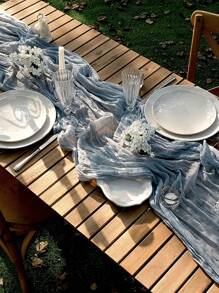 6 Stücke im Bohemian-Stil geknitterte Tischdecken, für Hochzeitsdekoration, Esstisch, Ankleidezimmer, Feiertags- oder Partydekoration, etc. geeignet