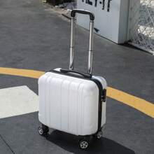 Lightweight Carry-On Luggage Mini Fashionable Rolling Suitcase With 360 Swivel Wheels, 18-Inch Travel Box With Password Lock For Women And Men Hand Luggage Trip School Holiday Honeymoon Vacation Study Abroad Graduation Holiday Essentials Travel Accessories Ideal Choice For Gifts Boys Girls Student Couple Bag For School School Accessories School Stuff