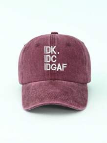 1入IDK IDC字母刺繡洗水棉野球帽，街頭嘻哈風格運動休閒帽，戶外遮陽帽，透氣舒適棒球帽，適合跑步、釣魚、戶外活動，送禮佳品 - IDK - 查看 4