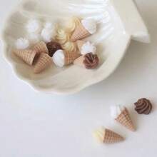 1 Set Mini molde de silicona para decoración de velas de cumpleaños, moldes con forma de pequeños conos de helado lindos para hacer velas aromáticas, jabón, artesanía de resina y arcilla polimérica, herramienta de manualidades y suministros de regalo DIY