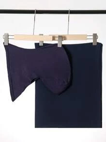 1 Peça Cachecol de Chiffon Com Touca de Inverno Para Mulheres, Novidade com Cores Solidas/Coloridas