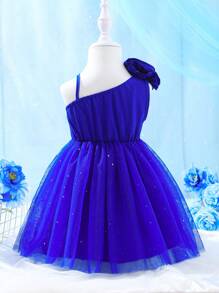 Baby Girl Summer Birthday Party Princess Dress, Fashionable And Elegant - Blue - View 2