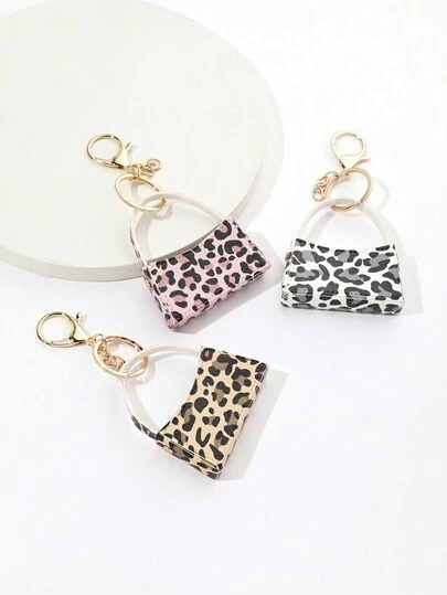 1個PU皮裝飾的腋下袋風格鑰匙圈，日常配件