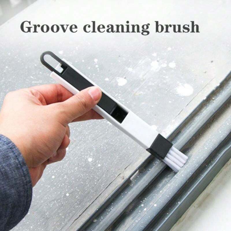 Groove Cleaning Brush For Doors, Windows And Window Sills With Dustpan