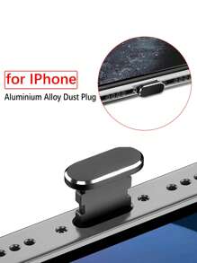 Dust Plug Protector Set Compatible With Iphone/ Including Charging Port Dust Covers And Speaker Grills - Black - View 1