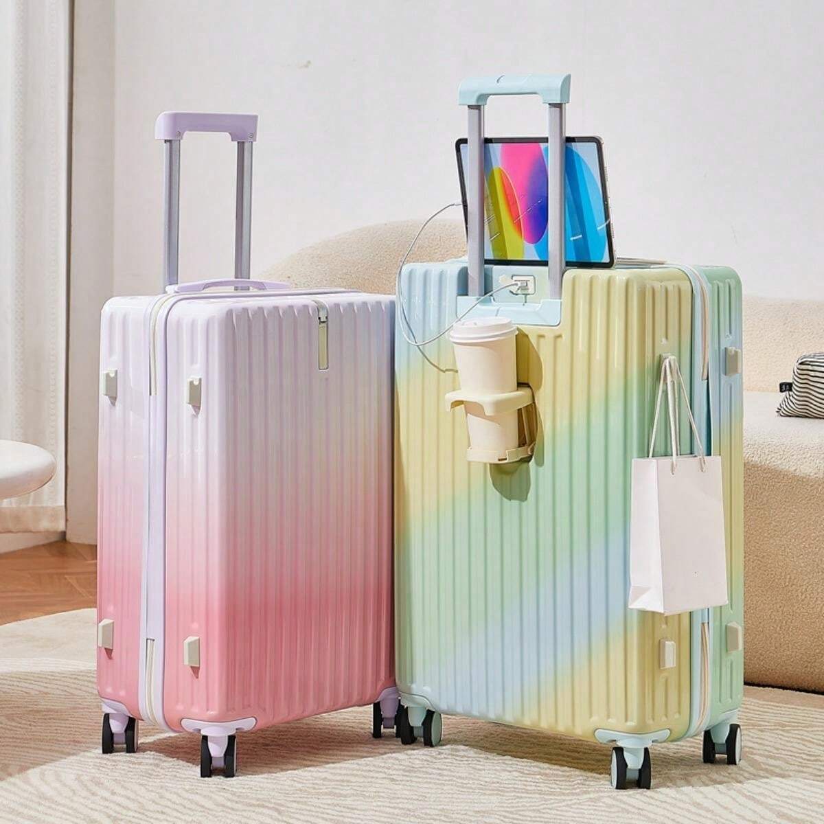 20 Zoll Reise Carry On Koffer Farbverlauf Koffer Multifunktions Koffer 20-zoll-reise-carry-on-koffer-farbverlauf-koffer-multifunktions-koffer