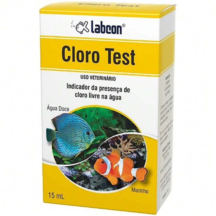 Teste de cloro para água de aquário Cloro test Labcon Test Alcon - Amarelo - Visão 1