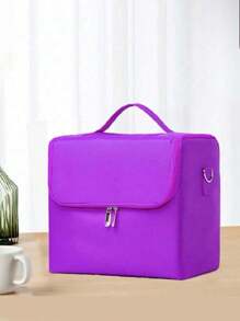 Professional Female Makeup uñas Artist Travel Cosmetic Case Brush Organizer Box Multi-functional uñas Beauty Stylist Makeup Organizer - Morado - Ver 2