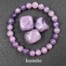 Pulsera de cuentas de piedra natural real de 6/8mm para mujeres, Lapislázuli auténtico, gema de lazurita azul, apatita azul, ágata roja con rayas, cornalina roja, cristal de sodalita, ópalo rosa, piedra de cuarzo rosa, rodanita roja, jaspe rojo, piedra Unakita, ojo de tigre amarillo, jade dorado, obsidiana dorada, obsidiana dorada arcoíris de luz dorada, arenisca azul, radiance de cielo estrellado, piedra de sangre de dragón, pulsera de amatista y piedras naturales de alta calidad, joyería de cristal de Reiki púrpura real original para mujeres y hombres.