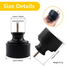 2 piezas de cabezales de varilla de cortina de metal de hierro fundido dorado, cabezales de varilla de cortina decorativos simples, impermeables y resistentes al óxido, fáciles de instalar, adecuados para accesorios de ventanas de dormitorio, sala de estar, cocina, patio - Dorado - Ver 3