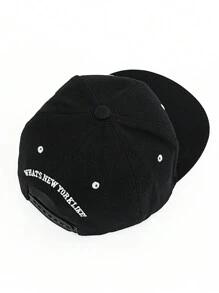 1顶青少年平沿个性化刺绣数字嘻哈帽，大帽檐防晒户外帽，情侣休闲街头棒球帽 - 多色 - 查看 9