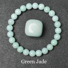 Pulsera de cuentas de piedra natural real de 6/8mm para mujeres, Lapislázuli auténtico, gema de lazurita azul, apatita azul, ágata roja con rayas, cornalina roja, cristal de sodalita, ópalo rosa, piedra de cuarzo rosa, rodanita roja, jaspe rojo, piedra Unakita, ojo de tigre amarillo, jade dorado, obsidiana dorada, obsidiana dorada arcoíris de luz dorada, arenisca azul, radiance de cielo estrellado, piedra de sangre de dragón, pulsera de amatista y piedras naturales de alta calidad, joyería de cristal de Reiki púrpura real original para mujeres y hombres.