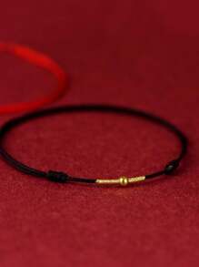 1pc Lucky Transport Beads Red Rope Handmade Bracelet For Women Men Couples Protection Jewelry