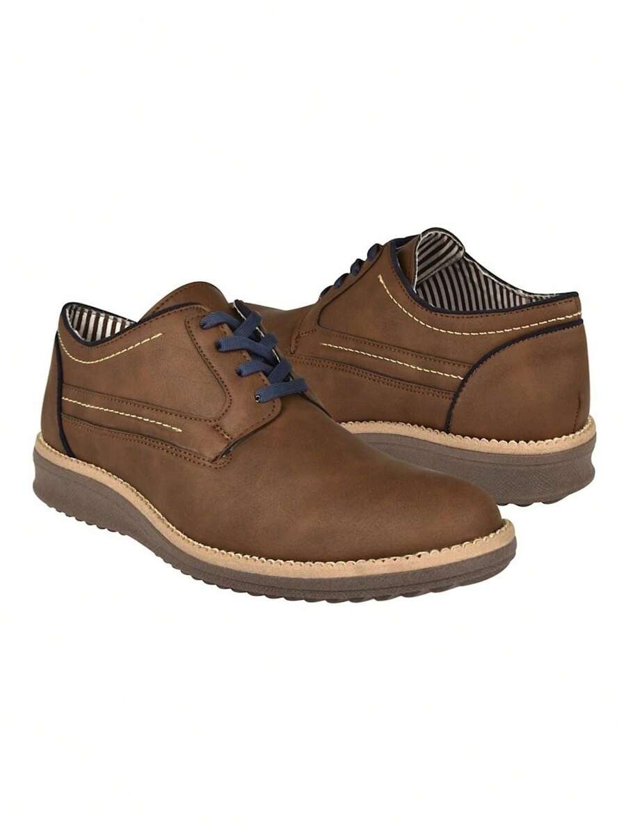 Zapatos Casuales Stylo 209 Suede Cafe - Marrón - Ver 1
