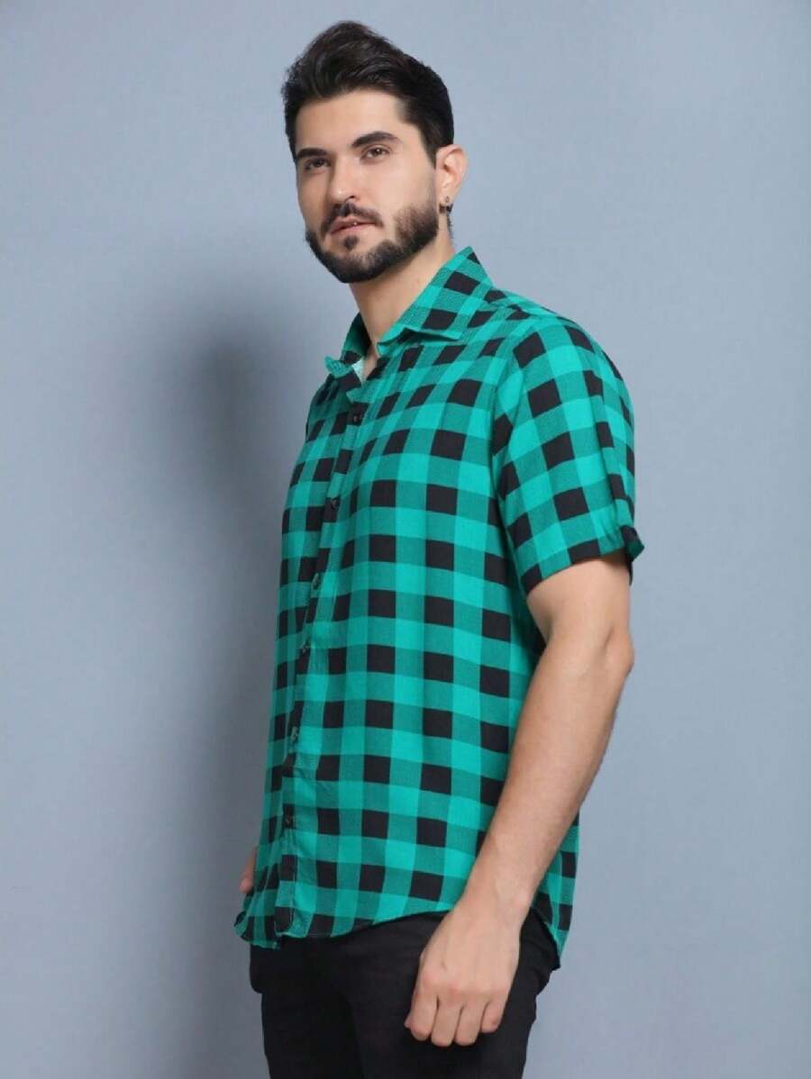Men Shirts - Green - View 1