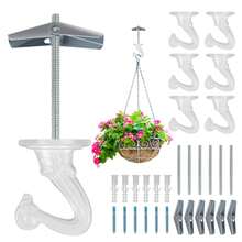 6 Pcs Ceiling Hooks For Hanging Plants,Hanging Hanging Lights Metal Small Hooks,Indoor Outdoor Wall Heavy Duty Plant Hanger Swag Hook - Multicolor - View 1