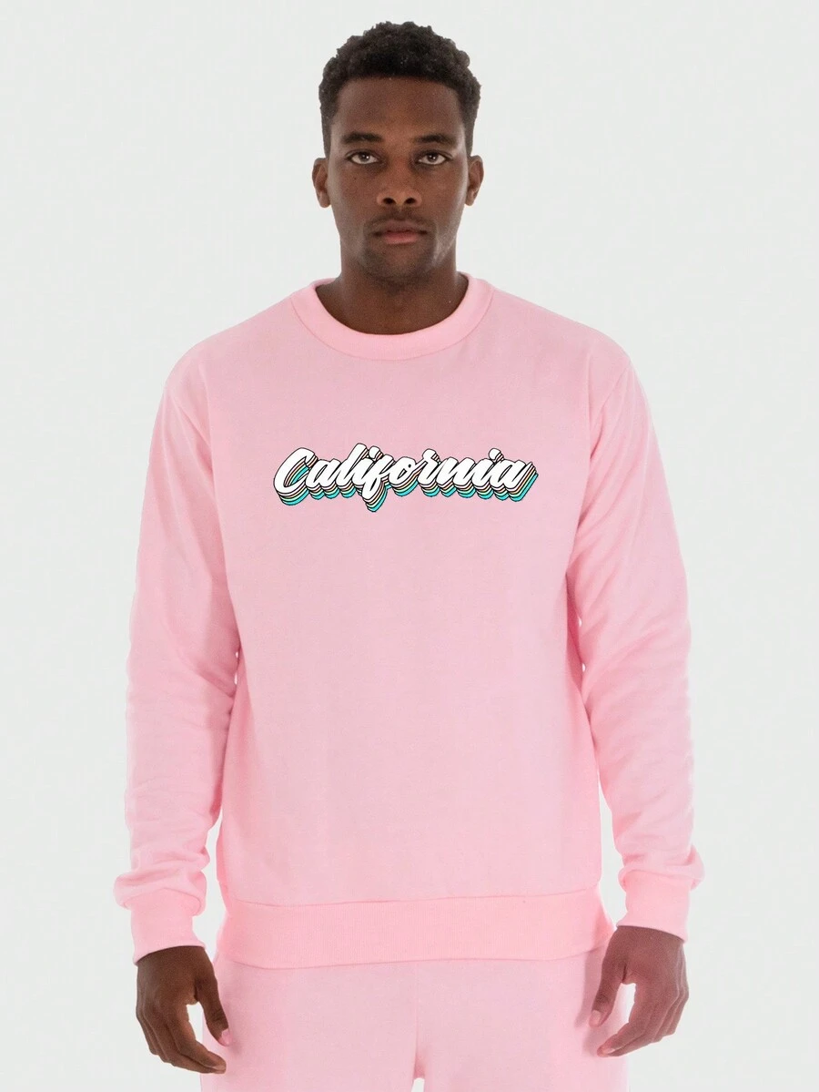 Men Sweatshirts - 粉色 - 查看 1